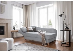 Világosszürke kordbársony heverő (bal oldali) Chic Charlotte – Miuform