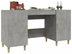 betonszürke szerelt fa íróasztal 140 x 50 x 75 cm