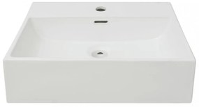 Fehér kerámia mosdó csaptelep furattal 51,5x38,5x15 cm