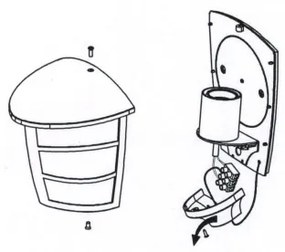 Eglo 93407 - Kültéri fali lámpa ALORIA 1xE27/60W/230V IP44