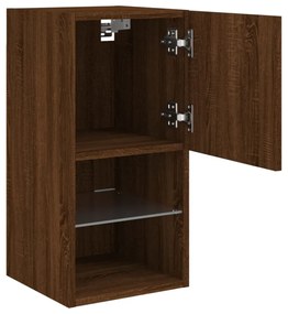 barna tölgyszínű TV-szekrény LED-lámpákkal 30,5 x 30 x 60 cm