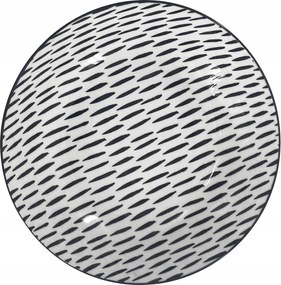 BlackLine levesestányér 20cm, csíkos