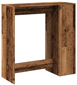 vidaXL antik fa színű szerelt fa bárasztal tárolókkal 101x40x103,5 cm