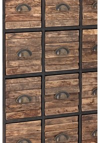 Fekete-barna fém komód 60,5x92x33,5 cm Matteo – Bloomingville