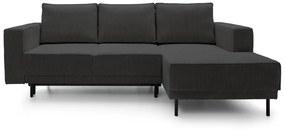 Sarokkanapé Rodriguez mini (J) (sötétszürke + fekete). 1099134