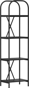 vidaXL Könyvespolc Fekete tölgy 40 x 30 x 146 cm Faanyag