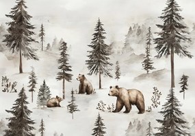 Fotótapéta - Erdő medvékkel (147x102 cm)