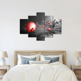 Piros gömbök képe (150x105 cm)