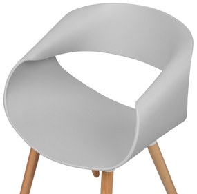 Design 2 Darabos Szürke Szék Szett CHARLOTTE Beliani