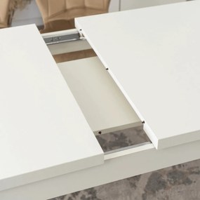 Bővíthető Étkezőasztal Fehér Színben. SKUBI 120-160 cm