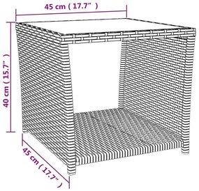 3 részes szürke polyrattan kerti étkezőgarnitúra párnával