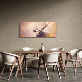 Kép - jávorszarvas az őszi levelekben (120x50 cm)