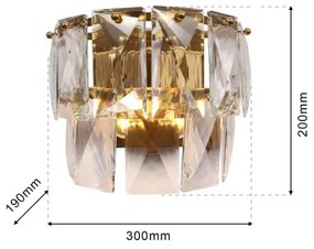 Kristály fali lámpa CHELSEA 2xE14/40W/230V arany
