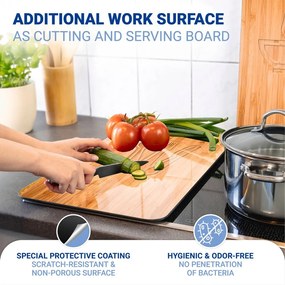 Edzett üveg tűzhely fedőlap szett 2 db-os 30x52 cm Lunch – Wenko