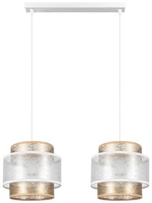 Csillár zsinóron GABI 2xE27/60W/230V arany/fehér