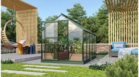 üvegház VITAVIA VENUS 6200 tiszta üveg 3 mm zöld színű LG1033