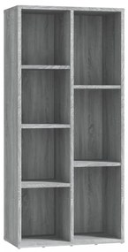 szürke sonoma színű könyvszekrény 50 x 25 x 106 cm