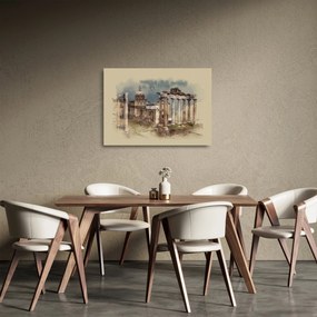 Kép - Forum Romanum, Róma, Olaszország (üvegen) (70x50 cm)