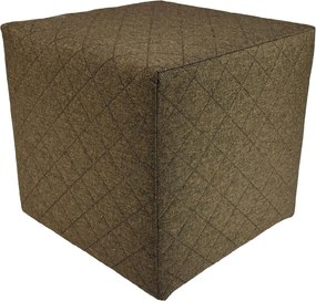 Négyzet alakú szavanna puff steppelt barna színben