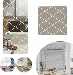 32 Db Öntapadós Tükör Falmatrica 50X100CM 3D,VÍZÁLLÓ