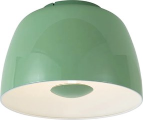 Retro mennyezeti lámpa zöld színben, fehér belsővel - Vera