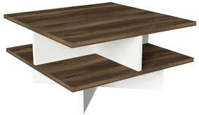 Dohányzóasztal Hamton - Walnut, White