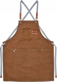 Barna konyhai kötény keresztezett pánttal Urban Coffee 63x75 cm