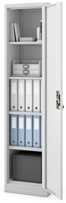 Fém iratszekrény ALEX, 450 x 1850 x 400 mm, szürke