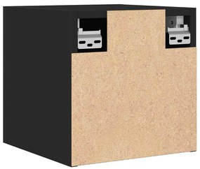 fekete falra szerelhető TV-szekrény 30,5 x 30 x 30 cm