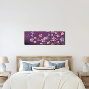Kép - Tavaszi alkonyat (órával) (90x30 cm)