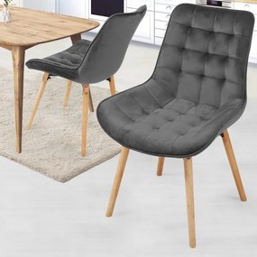 MIADOMODO Étkezőszék készlet 2x Szürke