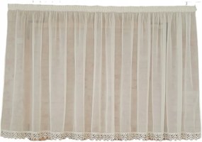 Kész Függöny 300X100,EGYENES,ECRU,GIP.8CM Angol
