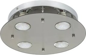 Beltéri mennyezeti lámpa gu10 4x15w króm/fehér naomi