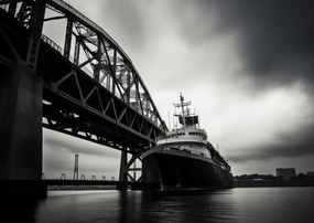 Poszter 42x29,7cm Hajó a hídnál