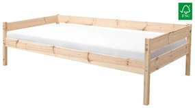 Franciaágy 140 cm Braceaba (tömör fenyőfa) (ágyráccsal). 1116247