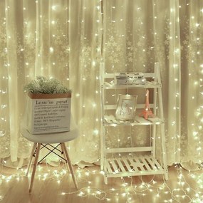 VOLTRONIC® Fényfüggöny 300 LED Hideg fehér 3 x 3 m