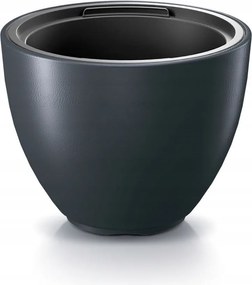 Virágcserép betéttel Heose III antracit 39,5 cm