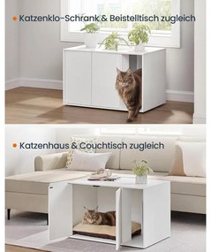 SONGMICS macskaalom-szekrény hófehér színben