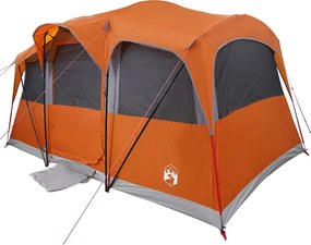 vidaXL Családi Sátor tetővel Narancs és Narancs 435 x 255 x 216 cm