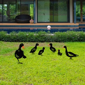Ducks 6 darabos Kerti dekoráció Fekete N