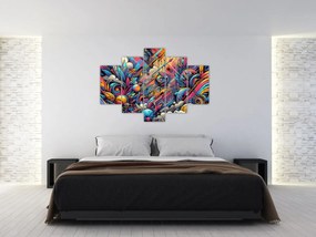 Kép - Színes graffiti (150x105 cm)