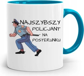 Kék Bögre Rendőrnek Az Őrsön, fényképes nyomattal