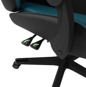 Juskys HyperSeat irodai szék - fekete/türkiz