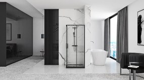 Zuhanykabin Rea Punto black 90x90