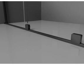 Mexen Velar, nyitható tolóajtó 90x200 cm, 8mm átlátszó üveg, fekete matt, 871-090-000-01-70