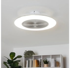 Brilagi - AURA LED/38W/230V dimmelhető ventilátoros lámpa ezüst + DO