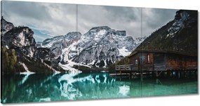 Vászonkép 60x30 Faház a hegyekben