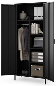 Fekete ruhásszekrény – FLAVIO Modern 800 x 1850 x 450 mm