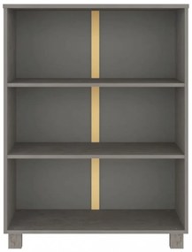 HAMAR világosszürke tömör fenyőfa könyvszekrény 85x35x112 cm