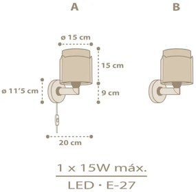 Dalber 76879 - Gyerek fali lámpa BABY CHICK 1xE27/15W/230V